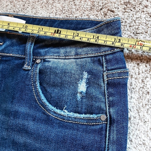 NWT Risen High-Rise Wide-Leg Crop Jeans 9/29 Patched Distressing RDP5716 - Picture 7 of 13